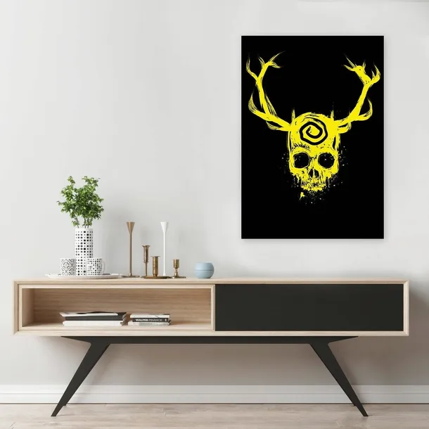 obraz-na-plotnie-zolty-krol-80x120-stan-nowy