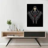obraz-na-plotnie-robot-z-czaszka-60x90-stan-nowy