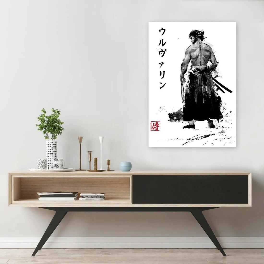 obraz-plotno-niesmiertelny-samuraj-sumi-e-70x100