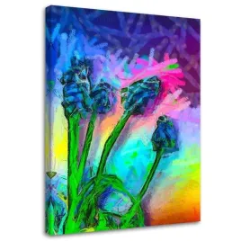 obraz-na-plotnie-abstrakcyjne-kwiaty-40x60