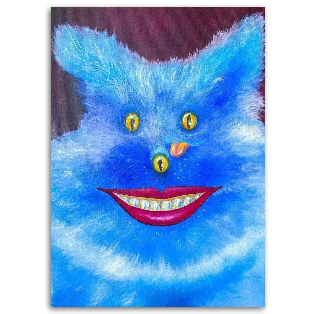 obraz-na-plotnie-abstrakcyjny-kot-40x60