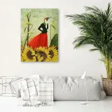 obraz-plotno-ptak-w-czerwonej-spodnicy-40x60-stan-nowy