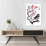 obraz-na-plotnie-maly-wrobel-sumi-e-40x60-wysokosc-produktu-60-cm