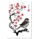 obraz-na-plotnie-maly-wrobel-sumi-e-40x60-szerokosc-produktu-40-cm