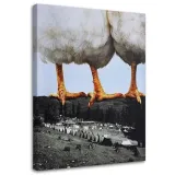 obraz-plotno-kury-stojace-na-gorach-40x60