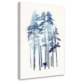 obraz-na-plotnie-wilk-zima-40x60
