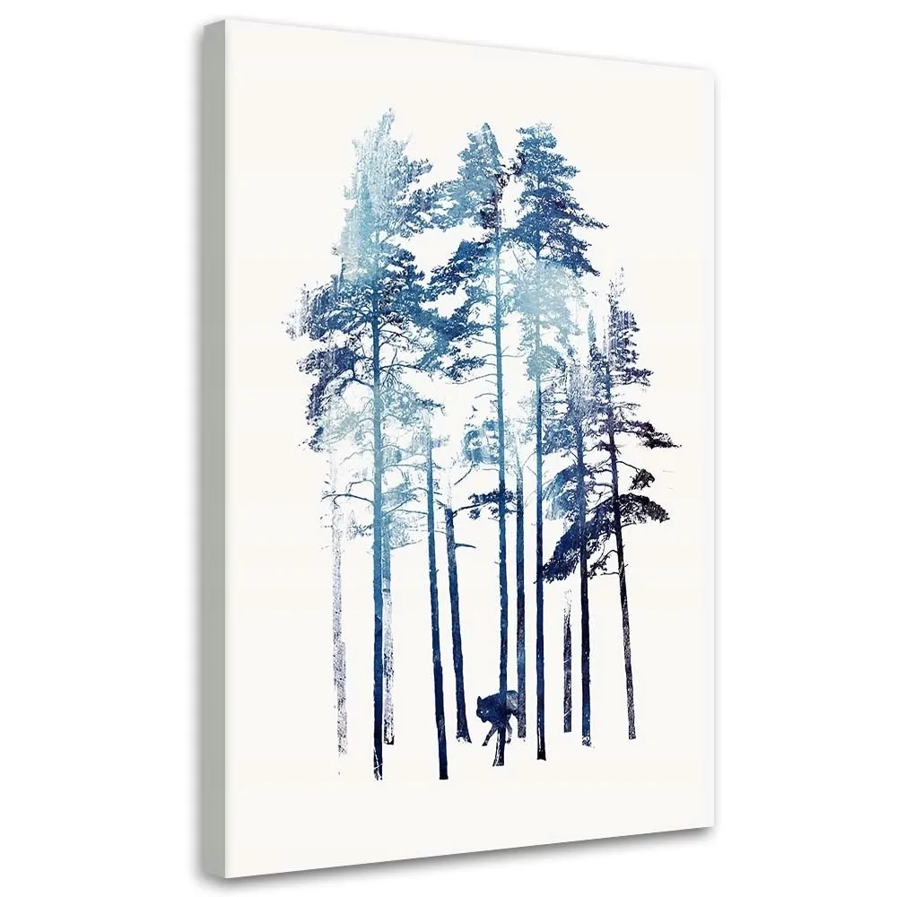 obraz-na-plotnie-wilk-zima-40x60
