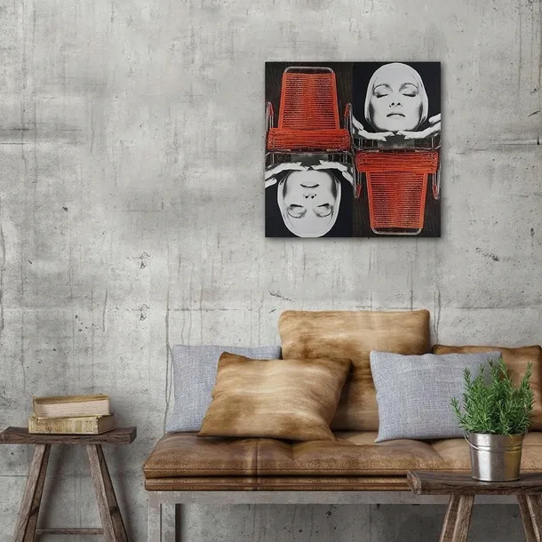 obraz-plotno-twarz-kobiety-i-krzeslo-40x40-stan-nowy