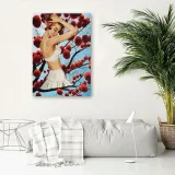 obraz-plotno-kobieta-w-bialej-spodnicy-40x60-stan-nowy