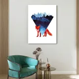 obraz-na-plotnie-ukryty-lis-60x90-stan-nowy