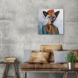 obraz-plotno-kot-w-sukience-40x40-stan-nowy