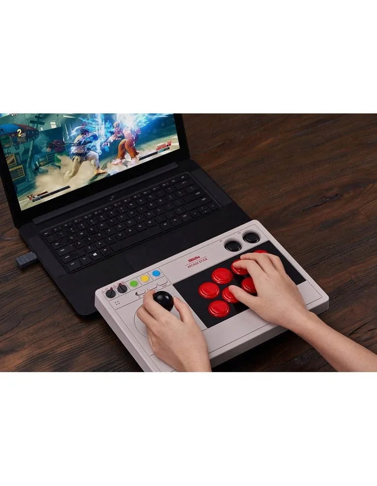 8bitdo-arcade-stick-2-4g-bt-usb-joystick-pc-switch-kolor-szary