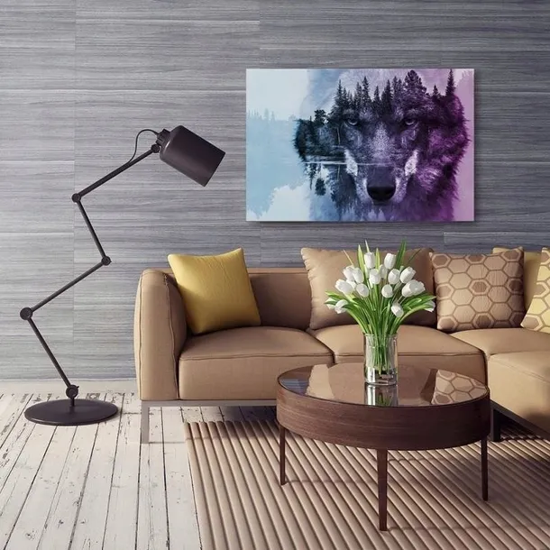 polski-obraz-na-plotnie-wilk-na-tle-lasu-100x70-material-wykonania-plotno
