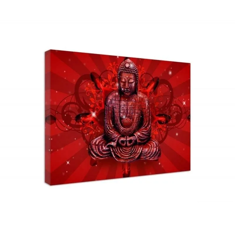 polski-obraz-na-plotnie-budda-czerwony-120x80-stan-nowy