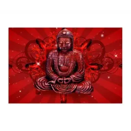 polski-obraz-na-plotnie-budda-czerwony-40x30