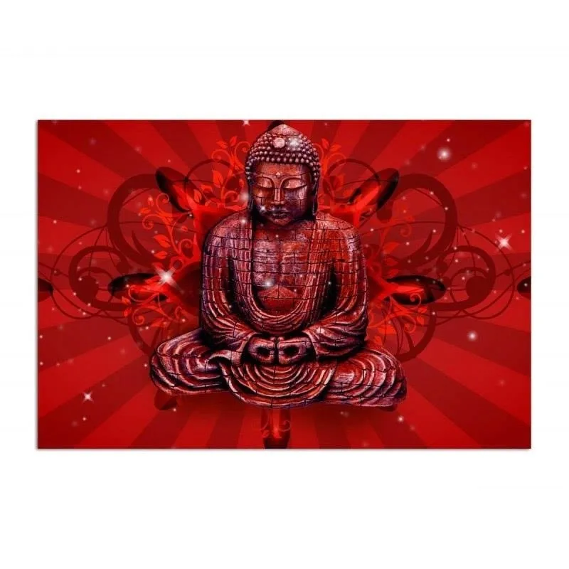polski-obraz-na-plotnie-budda-czerwony-40x30
