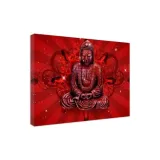 polski-obraz-na-plotnie-budda-czerwony-40x30-stan-nowy