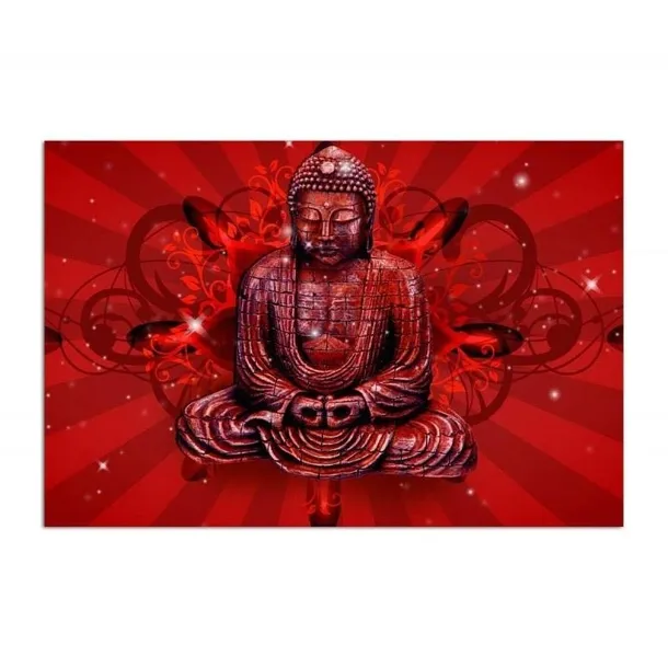 polski-obraz-na-plotnie-budda-czerwony-100x70