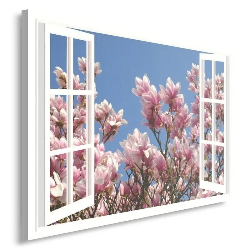 obraz-plotno-canvas-kwitnaca-magnolia-40x30-stan-nowy