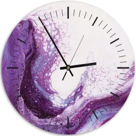 zegar-scienny-okragly-fotoobraz-40cm-fiolet-marmur