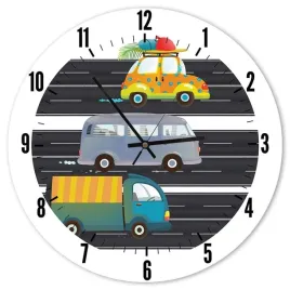 zegar-scienny-okragly-foto-obraz-60cm-autostrada