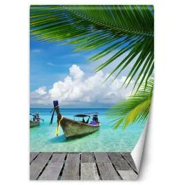 fototapeta-lodka-na-brzegu-oceanu-200x280