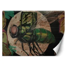 fototapeta-zielona-mucha-i-ksiezyc-graffiti-na-scianie-450x315