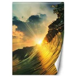 fototapeta-slonce-przebijajace-sie-przez-fale-200x280