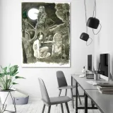 obraz-na-plotnie-cmentarz-noca-saqman-40x60-stan-nowy