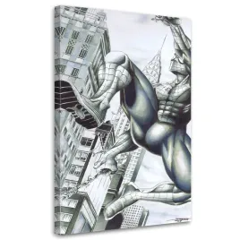 obraz-na-plotnie-spider-man-na-budynkach-40x60