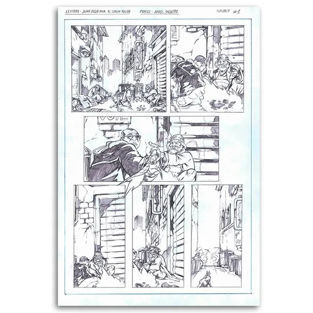 obraz-na-plotnie-szkic-komiksu-saqman-40x60-sposob-wykonania-druk-cyfrowy