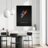 obraz-na-plotnie-piorun-neon-rubiant-60x90-stan-nowy