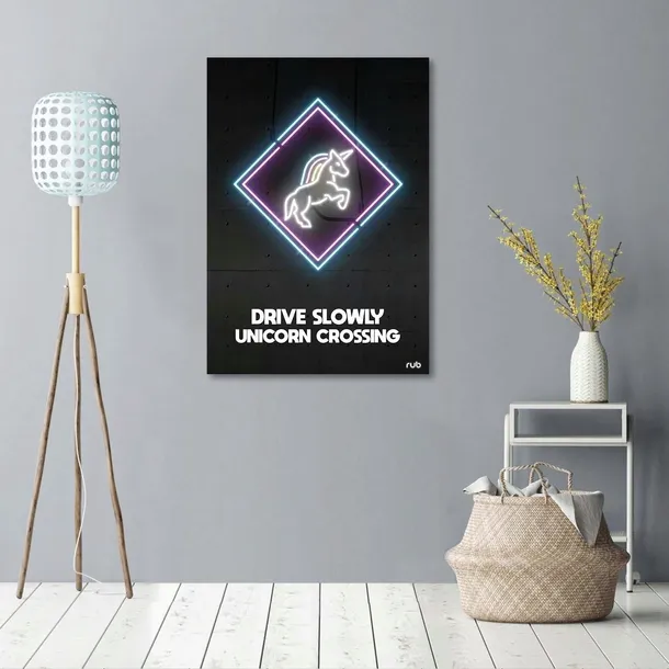 obraz-na-plotnie-jednorozec-neon-rubiant-60x90-stan-nowy