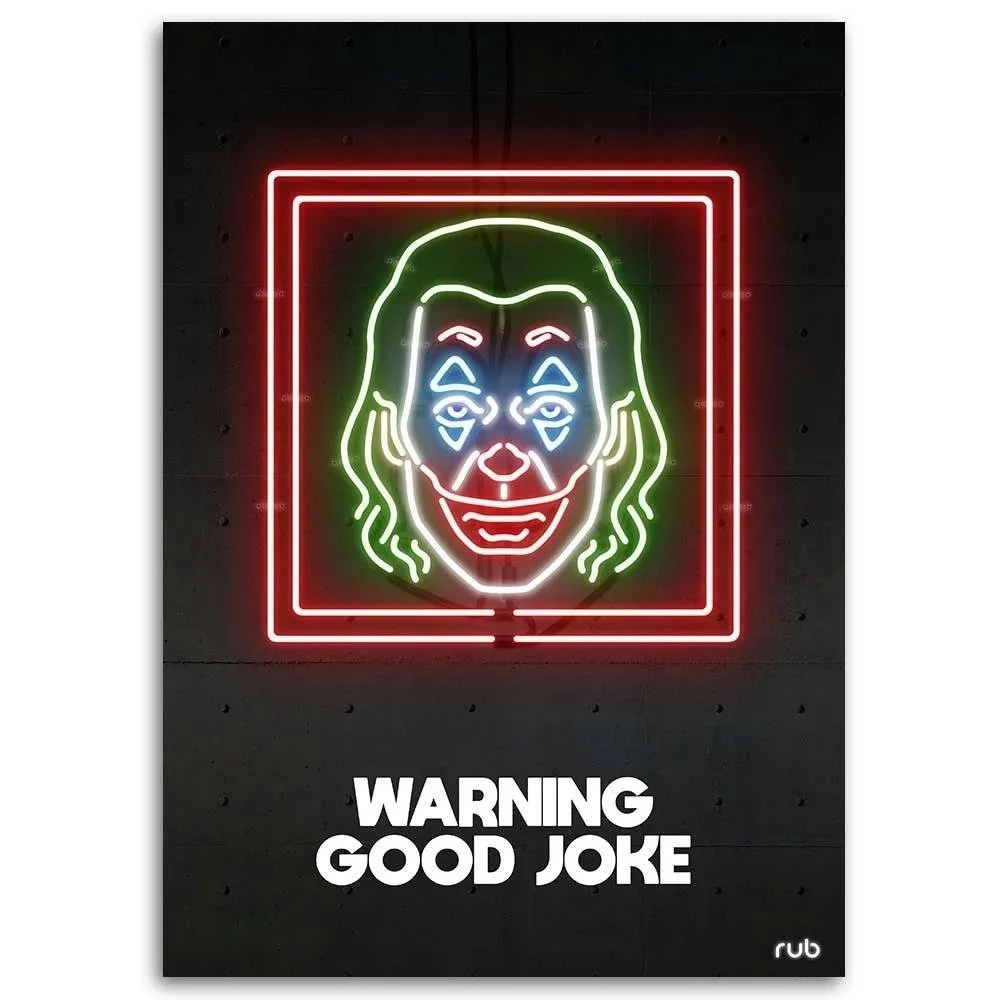 obraz-na-plotnie-joker-neon-rubiant-60x90
