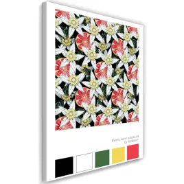obraz-na-plotnie-grejfruty-i-biale-kwiaty-40x60
