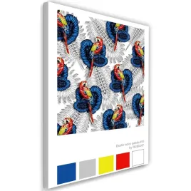 obraz-na-plotnie-papugi-na-lisciach-rubiant-40x60
