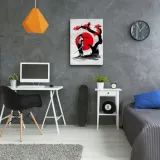 obraz-na-plotnie-samuraj-pod-drzewem-wisni-70x100-stan-nowy