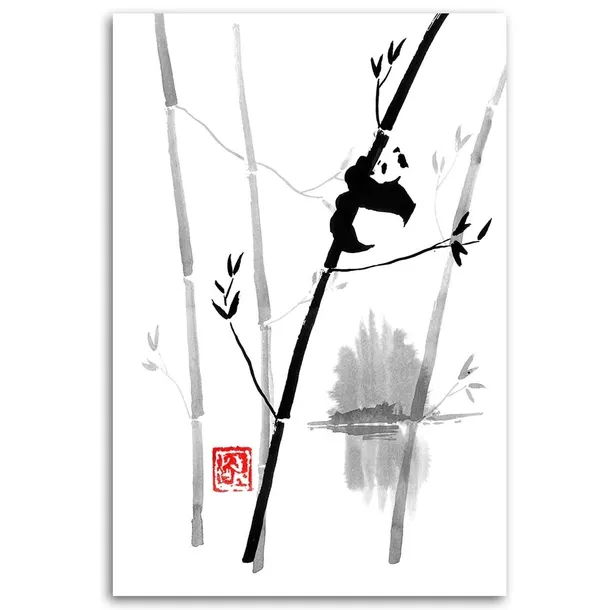 obraz-na-plotnie-panda-na-bambusie-pechane-40x60-sposob-wykonania-druk-cyfrowy