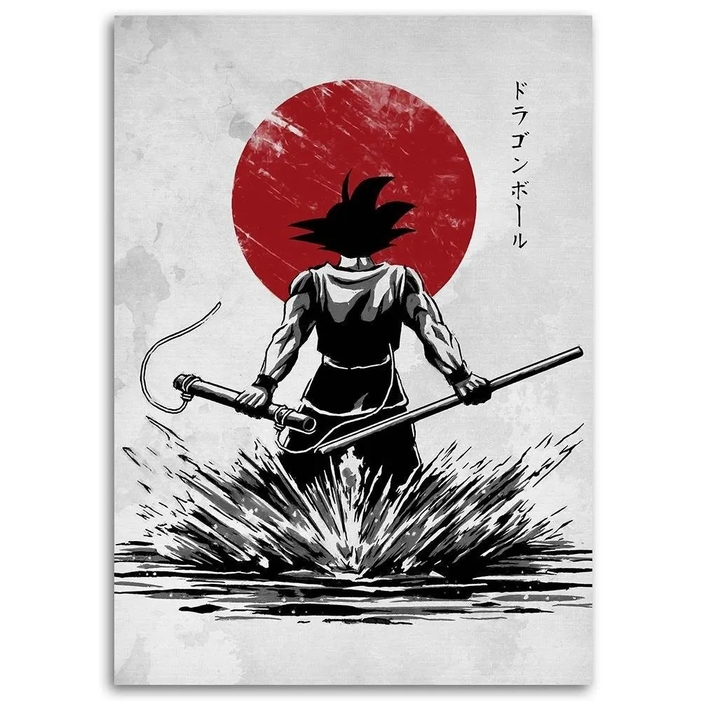 obraz-na-plotnie-son-goku-w-czasie-walki-40x60