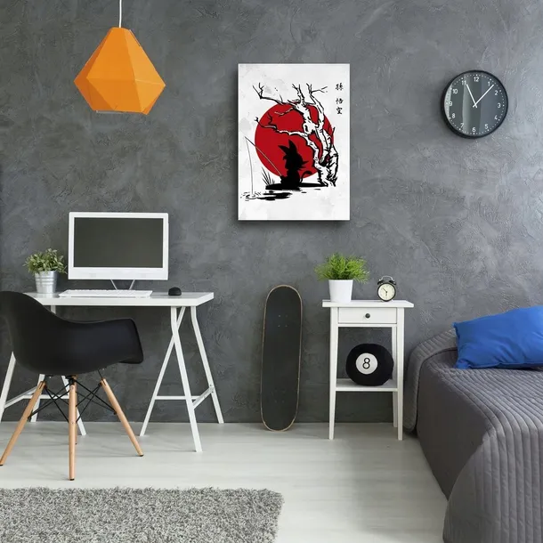 obraz-na-plotnie-bajkowa-postac-nad-stawem-60x90-stan-nowy