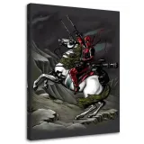 obraz-na-plotnie-deadpool-na-koniu-ddjvigo-40x60