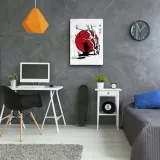 obraz-na-plotnie-bajkowa-postac-nad-stawem-40x60-stan-nowy