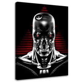 obraz-na-plotnie-glowa-szkieletowego-robota-40x60