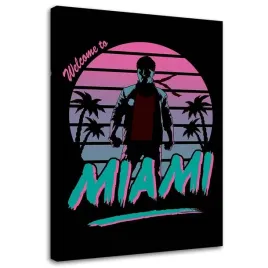 obraz-na-plotnie-napis-welcome-to-miami-40x60