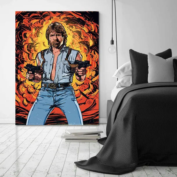 obraz-na-plotnie-chuck-norris-70x100-stan-nowy