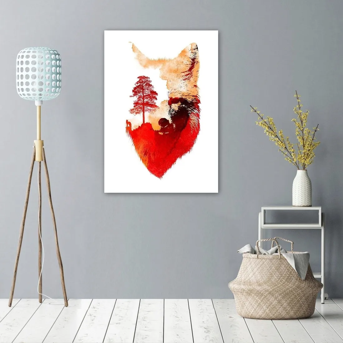 obraz-na-plotnie-las-w-glowie-lisa-40x60
