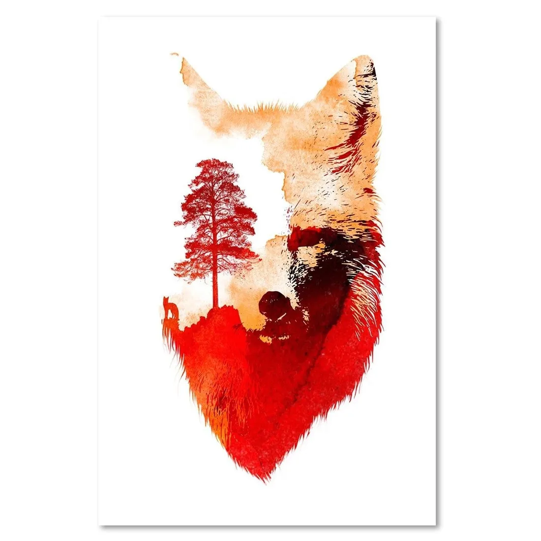 obraz-na-plotnie-las-w-glowie-lisa-40x60
