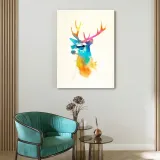 obraz-na-plotnie-jelen-w-okularach-40x60-stan-nowy