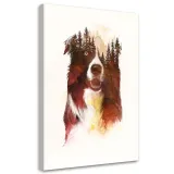 obraz-na-plotnie-pies-w-nocy-60x90