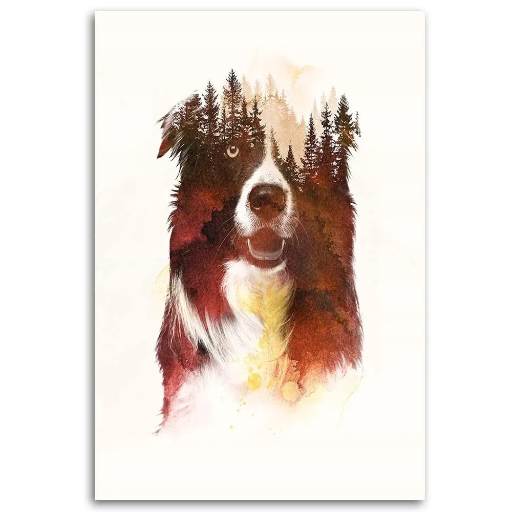 obraz-na-plotnie-pies-w-nocy-60x90